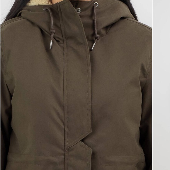 VOLCOM Less is More Sherpa Lined Hooded Weatherproof Jacket rust Orange - Picture 11 of 14